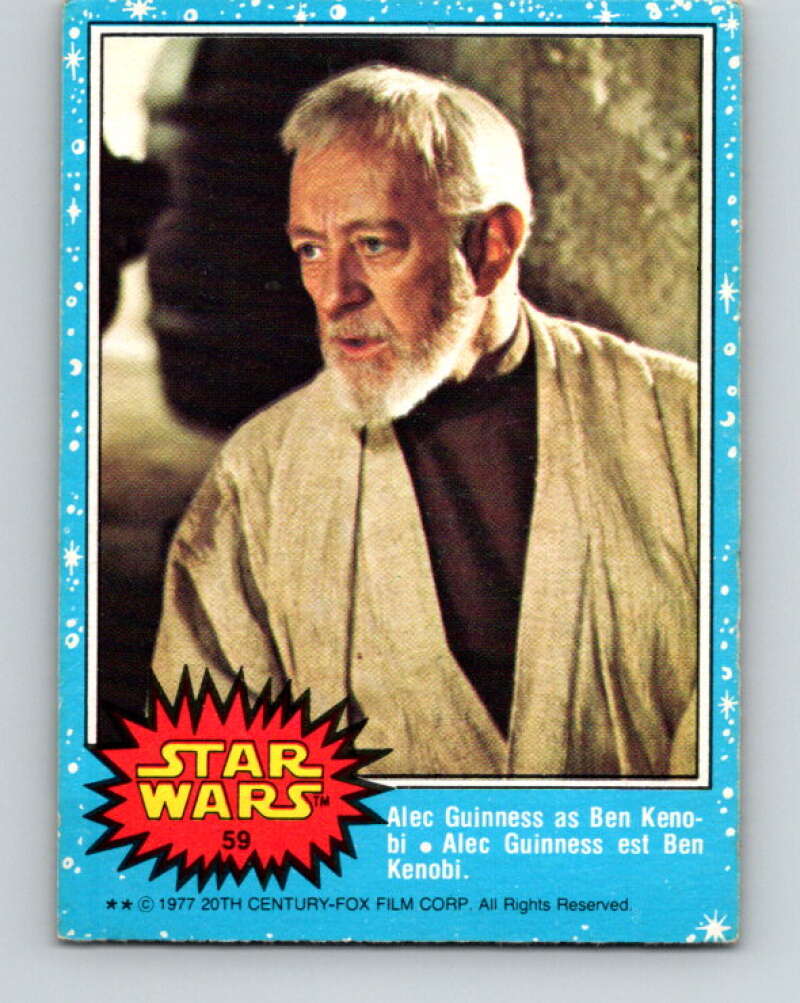 1977 OPC Star Wars #59 Alec Guinness as Ben Kenobi V33863