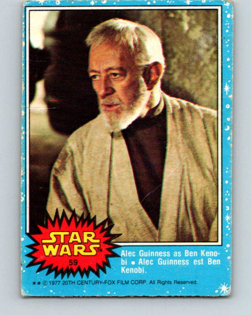1977 OPC Star Wars #59 Alec Guinness as Ben Kenobi V33865