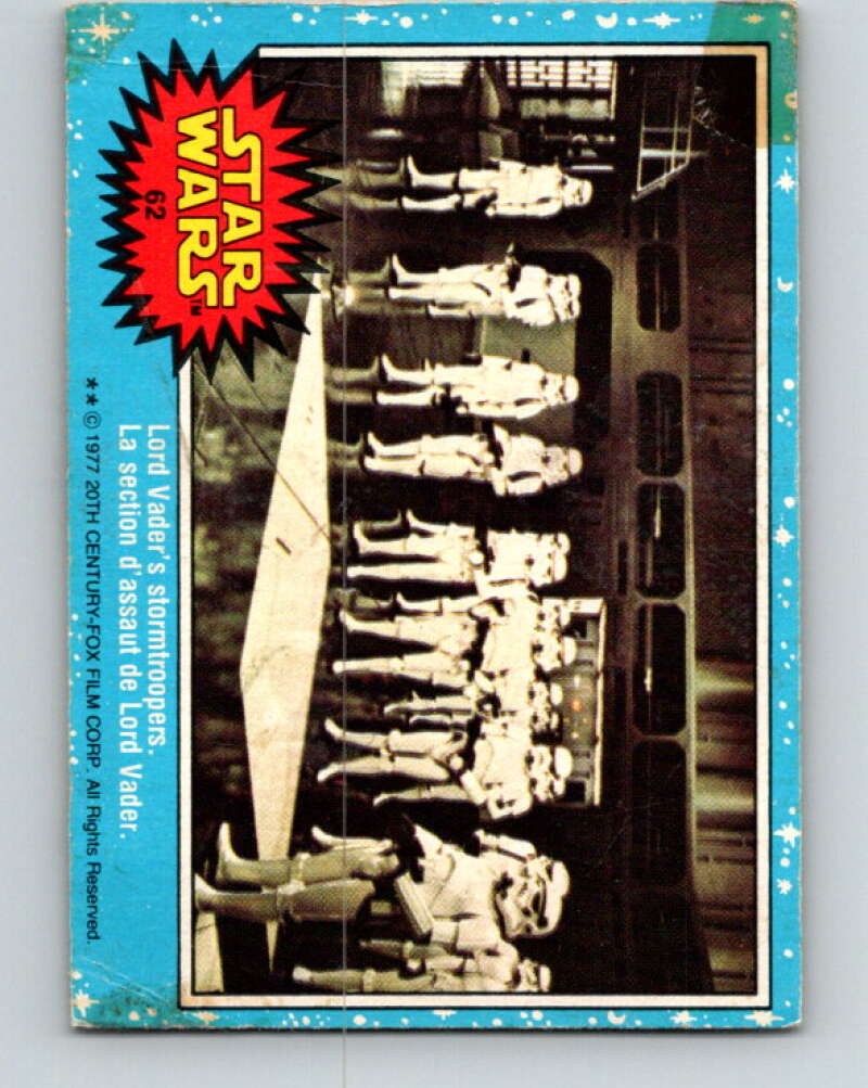 1977 OPC Star Wars #62 Lord Vader's stormtroopers V33876
