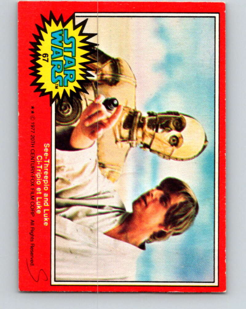 1977 OPC Star Wars #67 See-Threepio and Luke V33909