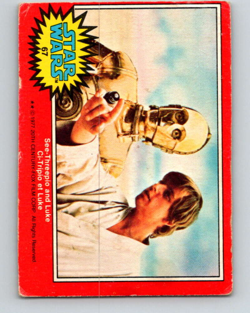 1977 OPC Star Wars #67 See-Threepio and Luke V33912