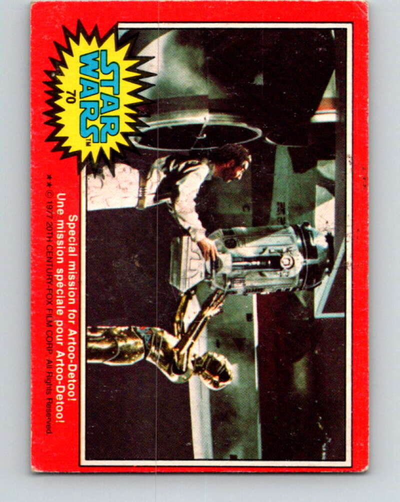 1977 OPC Star Wars #70 Special mission for Artoo-Detoo! V33935