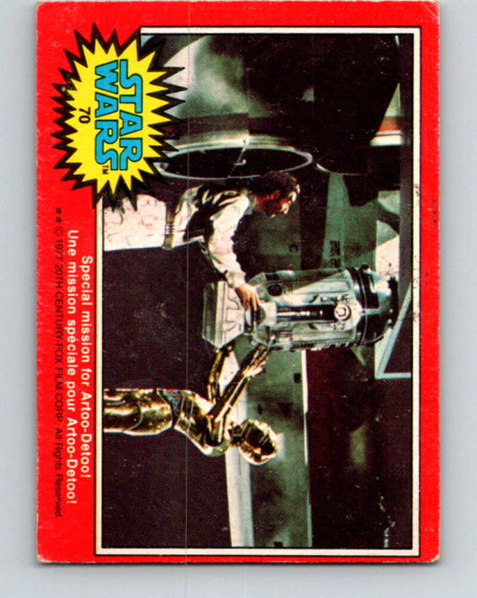 1977 OPC Star Wars #70 Special mission for Artoo-Detoo!   V33935