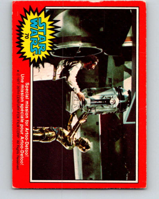 1977 OPC Star Wars #70 Special mission for Artoo-Detoo!   V33937