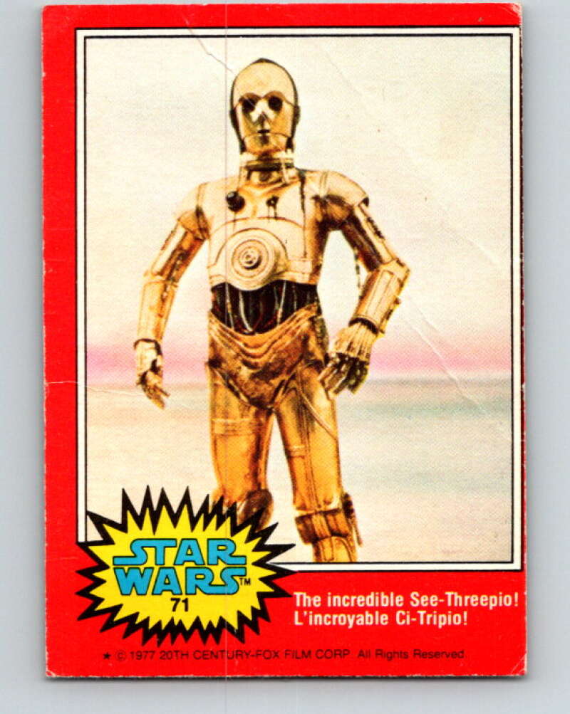 1977 OPC Star Wars #71 The incredible See-Threepio! V33939