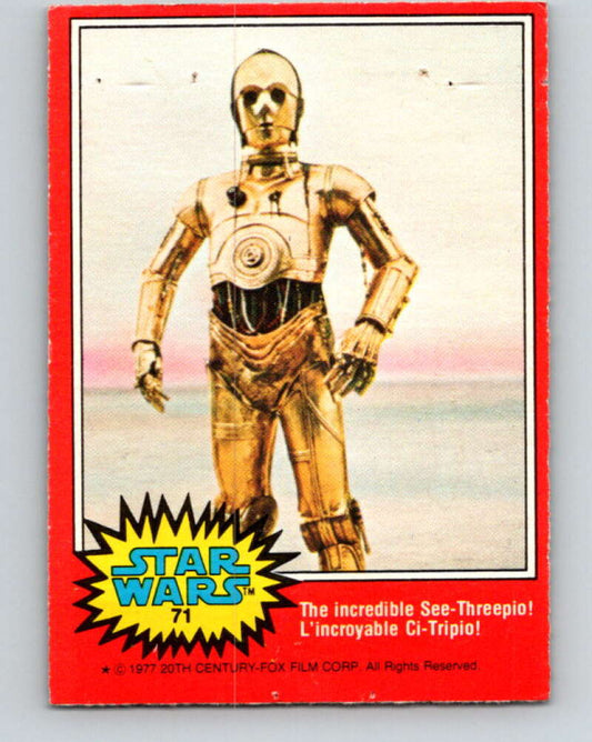 1977 OPC Star Wars #71 The incredible See-Threepio!   V33940