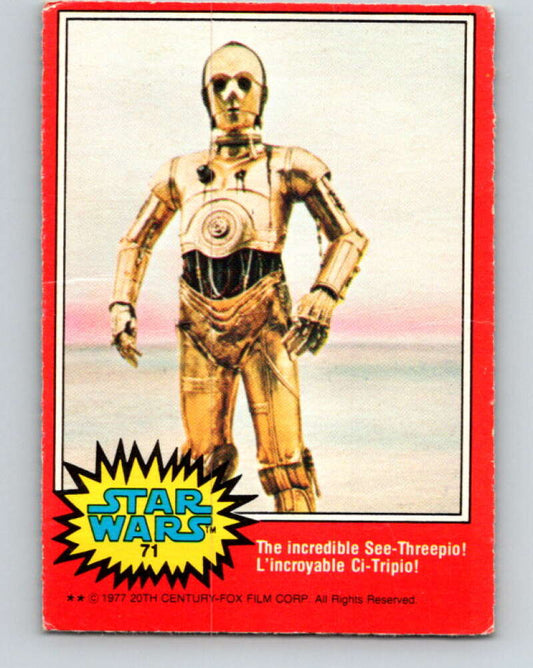 1977 OPC Star Wars #71 The incredible See-Threepio!   V33942