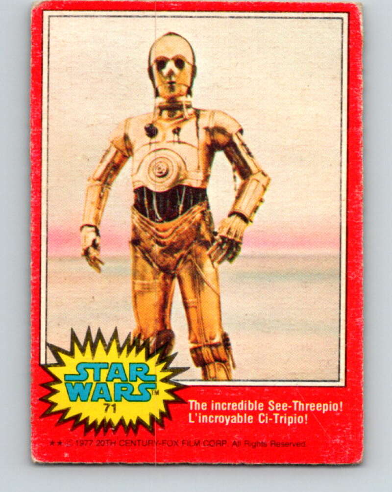 1977 OPC Star Wars #71 The incredible See-Threepio! V33943