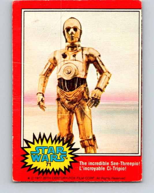 1977 OPC Star Wars #71 The incredible See-Threepio!   V33944