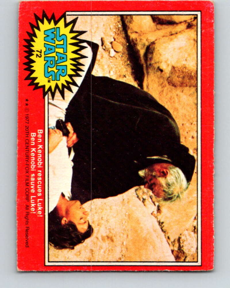 1977 OPC Star Wars #72 Ben Kenobi rescues Luke! V33945
