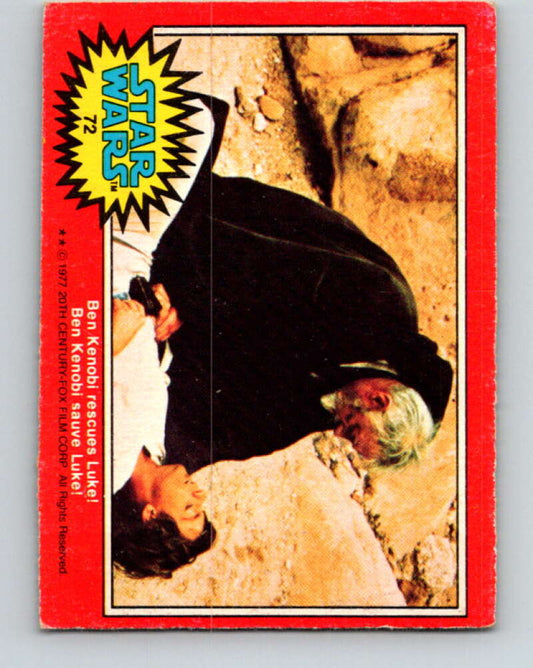 1977 OPC Star Wars #72 Ben Kenobi rescues Luke!   V33945