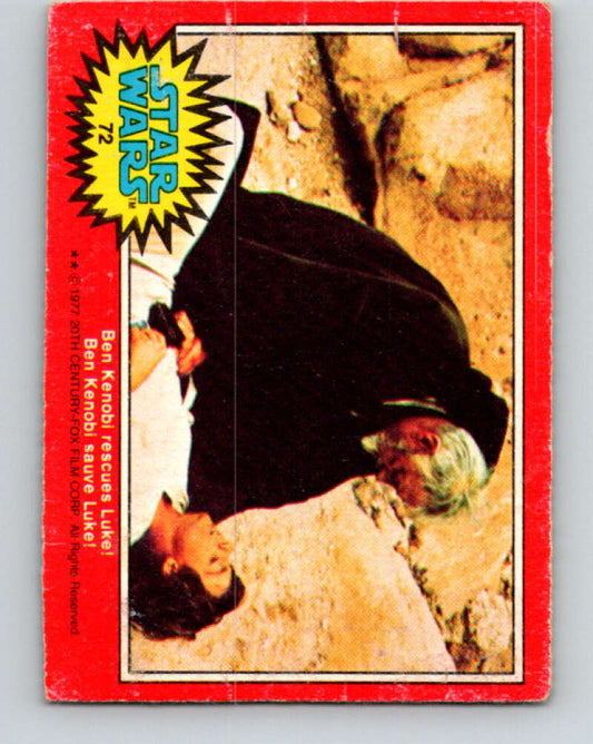 1977 OPC Star Wars #72 Ben Kenobi rescues Luke!   V33946