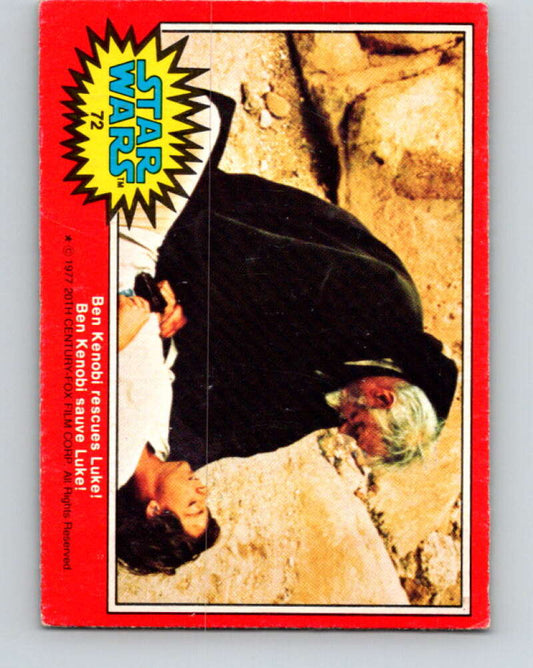 1977 OPC Star Wars #72 Ben Kenobi rescues Luke!   V33947
