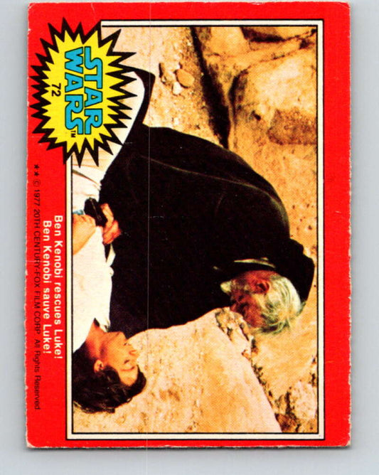 1977 OPC Star Wars #72 Ben Kenobi rescues Luke!   V33949
