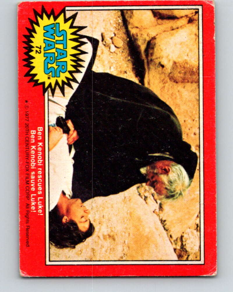 1977 OPC Star Wars #72 Ben Kenobi rescues Luke! V33950