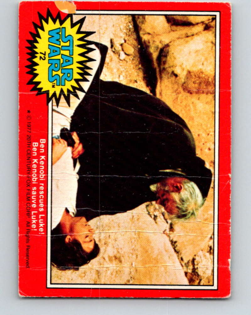 1977 OPC Star Wars #72 Ben Kenobi rescues Luke! V33951