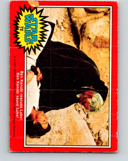 1977 OPC Star Wars #72 Ben Kenobi rescues Luke!   V33951