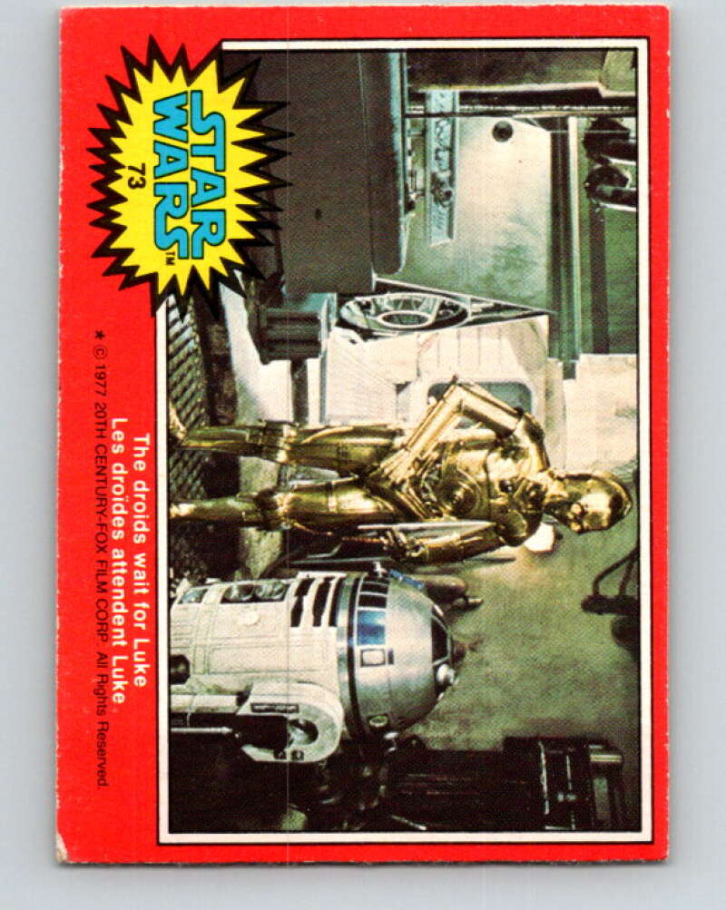 1977 OPC Star Wars #73 The droids wait for Luke V33953