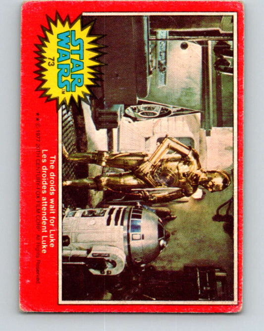 1977 OPC Star Wars #73 The droids wait for Luke   V33963