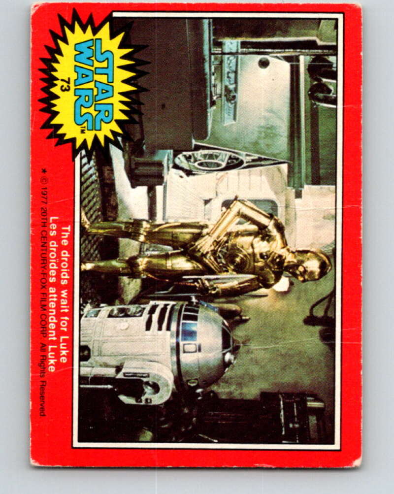 1977 OPC Star Wars #73 The droids wait for Luke V33964