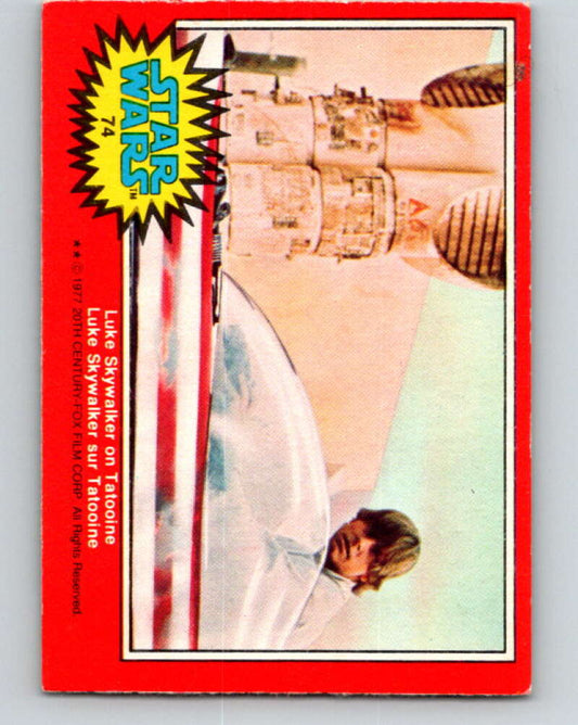 1977 OPC Star Wars #74 Luke Skywalker on Tatooine   V33965