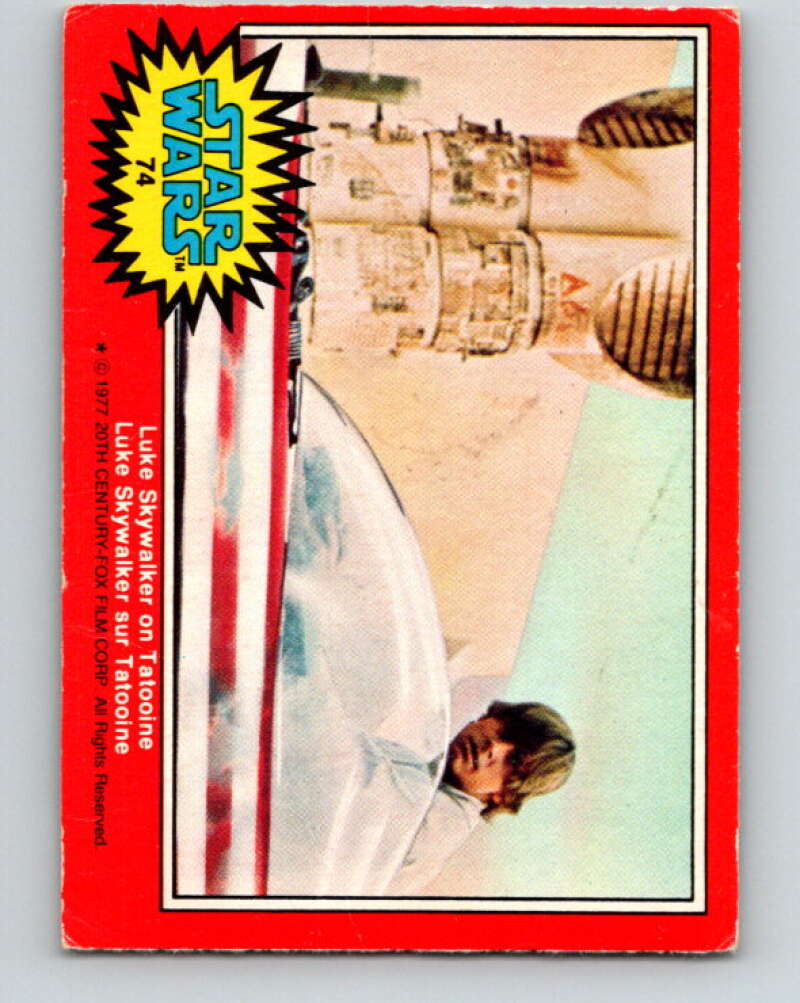 1977 OPC Star Wars #74 Luke Skywalker on Tatooine V33973