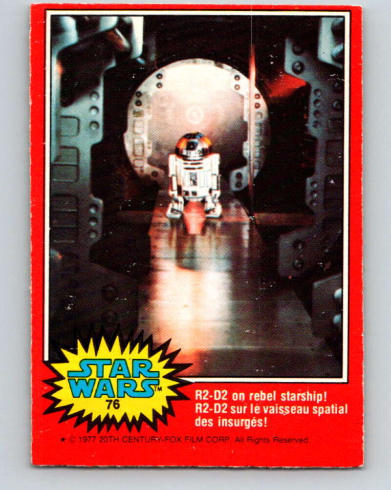 1977 OPC Star Wars #76 Artoo-Detoo on the rebel starship! V33985