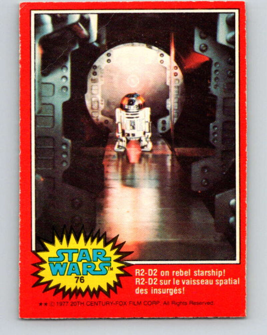 1977 OPC Star Wars #76 Artoo-Detoo on the rebel starship!   V33986