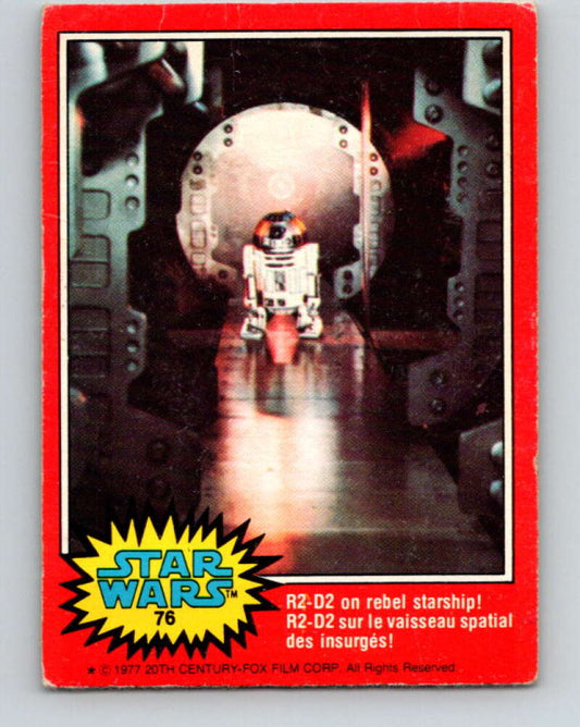 1977 OPC Star Wars #76 Artoo-Detoo on the rebel starship!   V33987