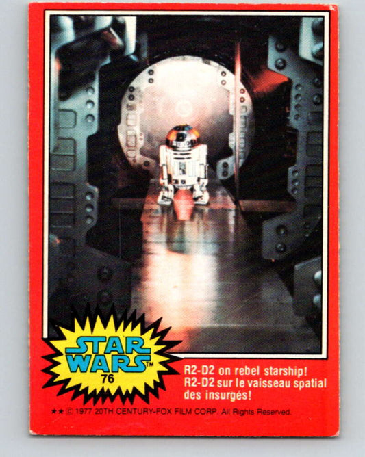 1977 OPC Star Wars #76 Artoo-Detoo on the rebel starship!   V33988