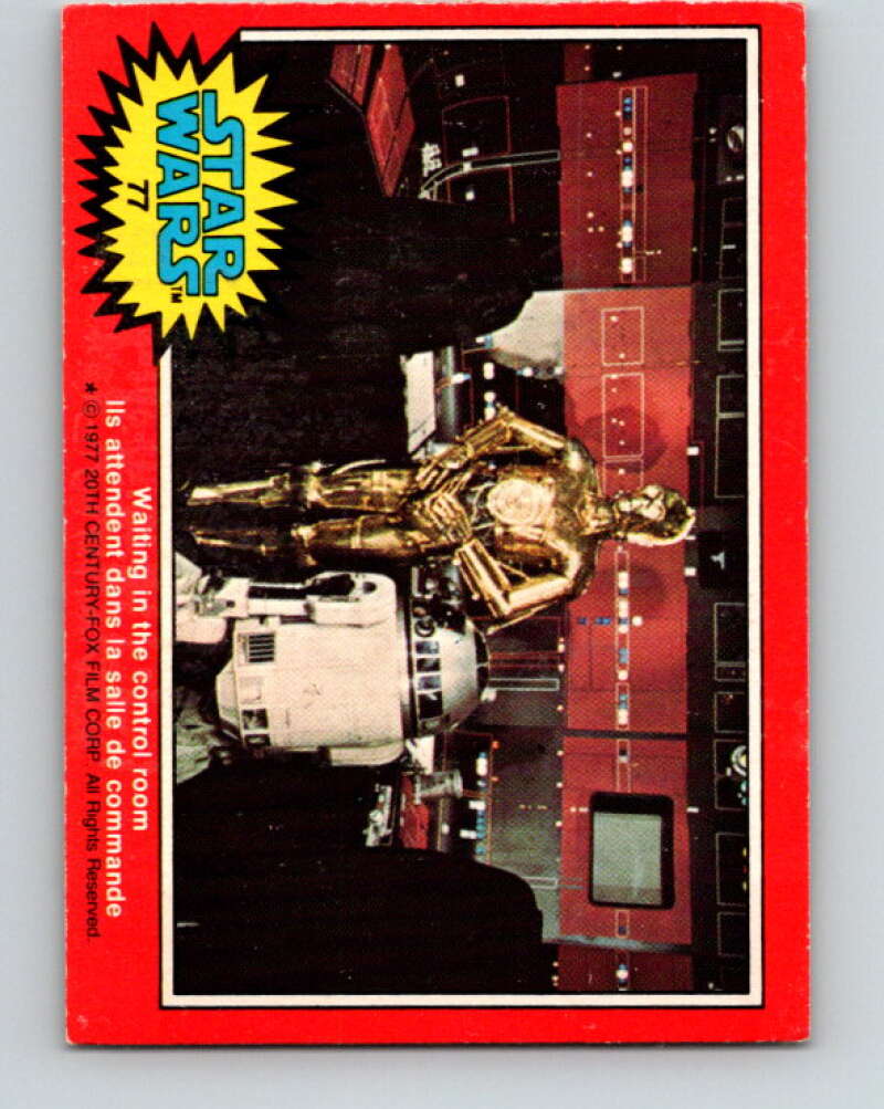1977 OPC Star Wars #77 Waiting in the control room V33989