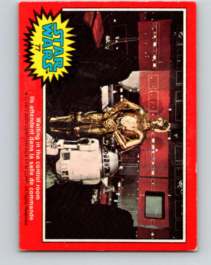 1977 OPC Star Wars #77 Waiting in the control room V33990