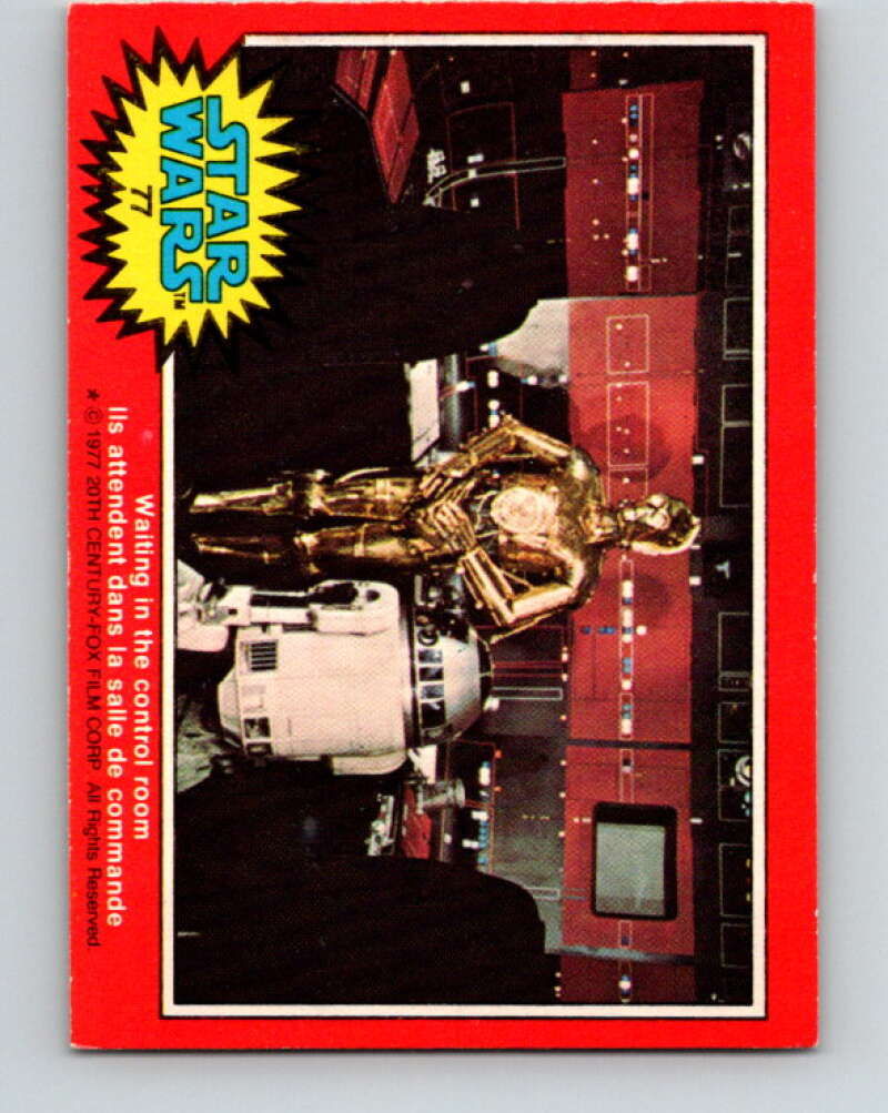 1977 OPC Star Wars #77 Waiting in the control room V33991
