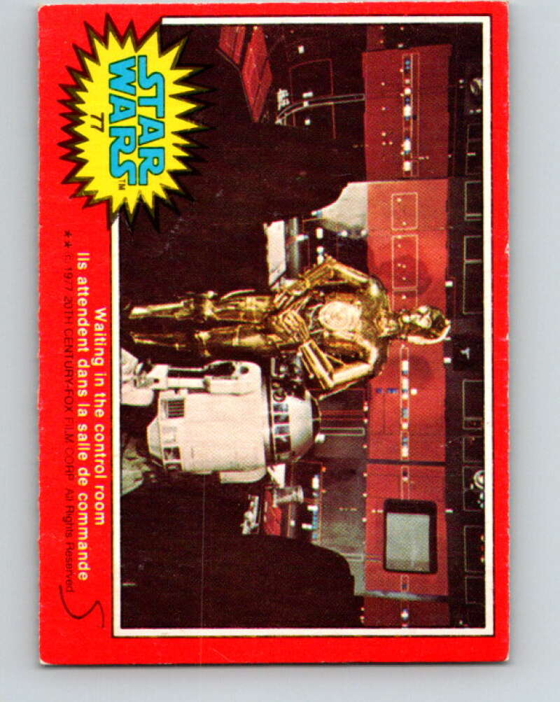 1977 OPC Star Wars #77 Waiting in the control room V33994
