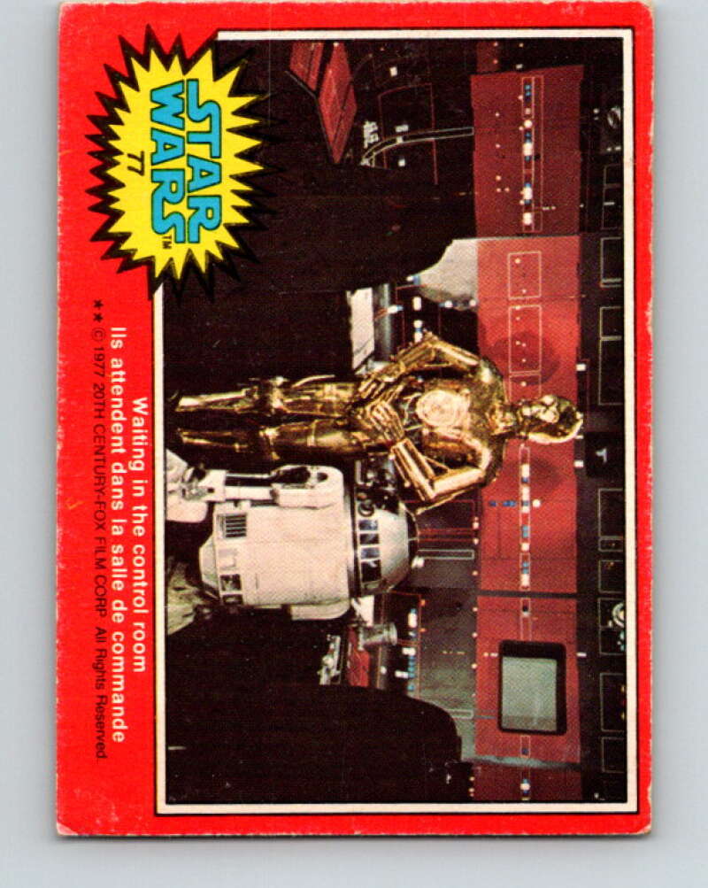 1977 OPC Star Wars #77 Waiting in the control room V33995