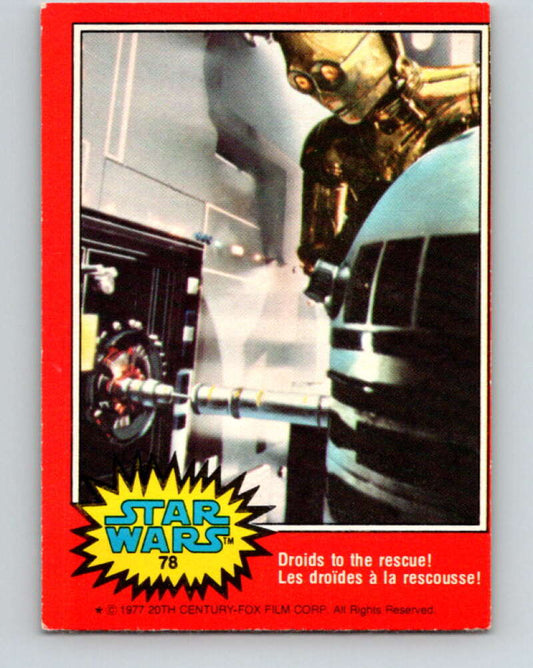 1977 OPC Star Wars #78 Droids to the rescue!   V33996