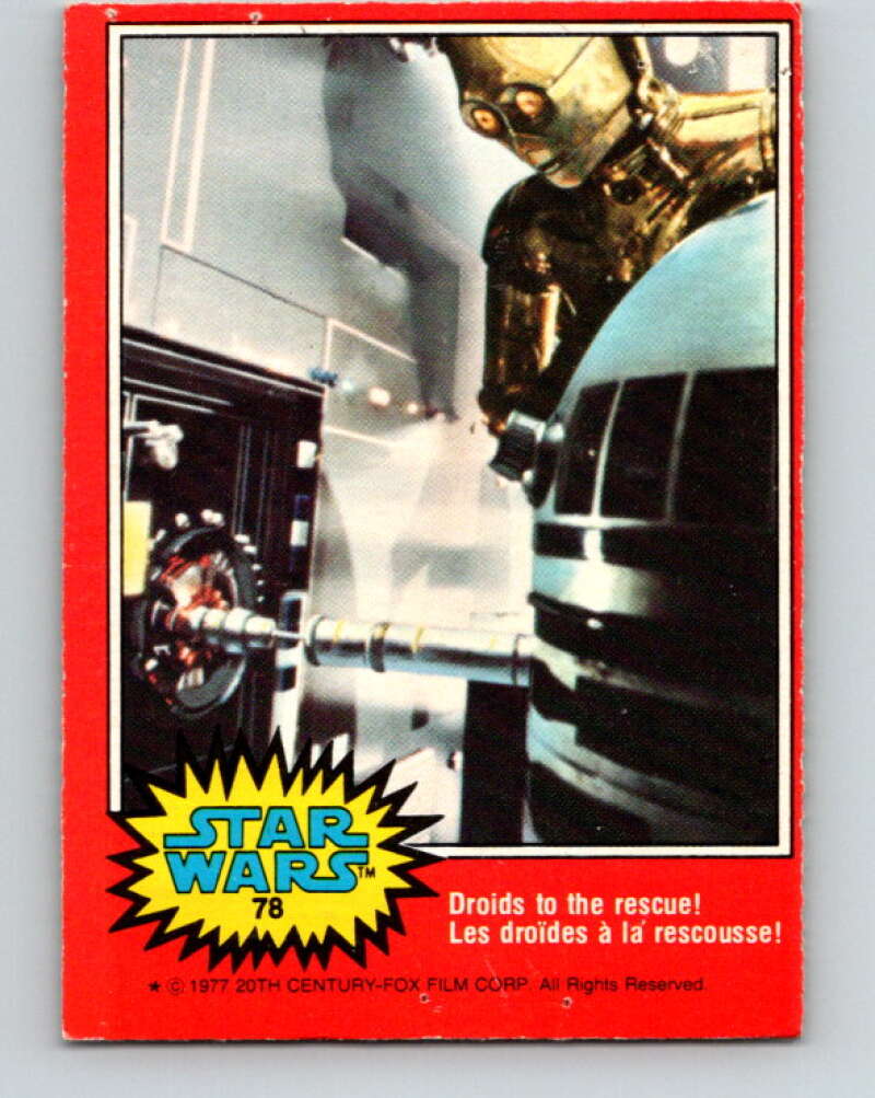 1977 OPC Star Wars #78 Droids to the rescue! V33997