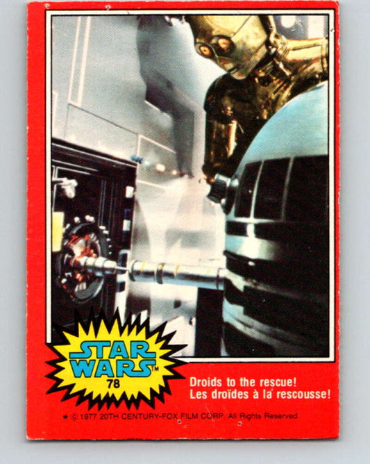 1977 OPC Star Wars #78 Droids to the rescue!   V33997