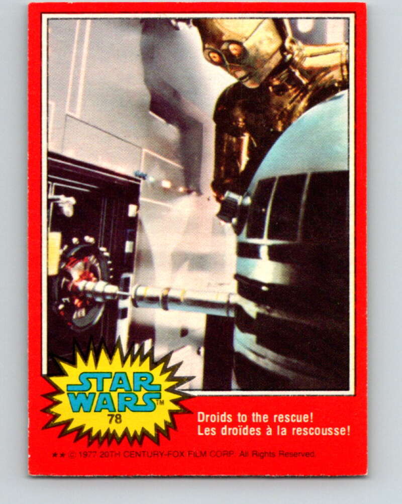 1977 OPC Star Wars #78 Droids to the rescue! V33998