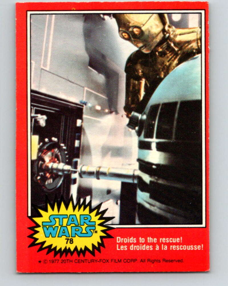 1977 OPC Star Wars #78 Droids to the rescue! V34001