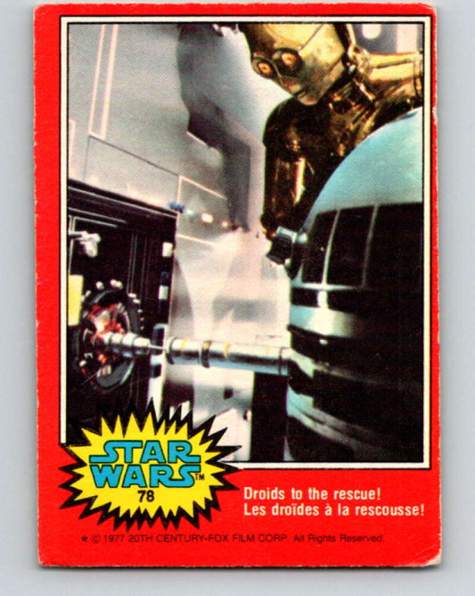 1977 OPC Star Wars #78 Droids to the rescue!   V34005
