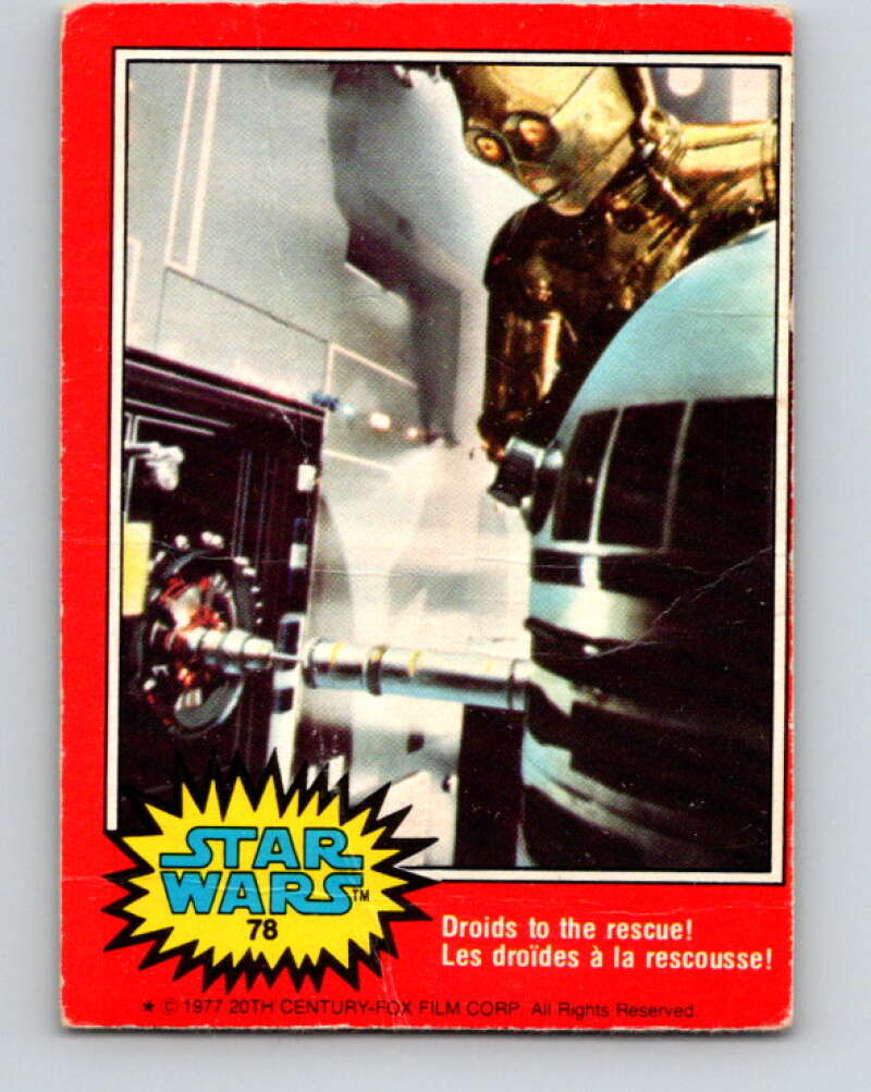 1977 OPC Star Wars #78 Droids to the rescue! V34006
