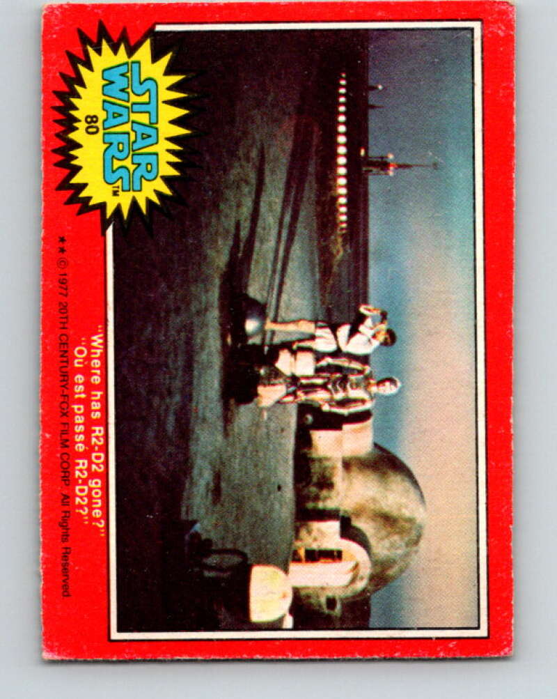 1977 OPC Star Wars #80 Where has R2-D2 gone? V34015
