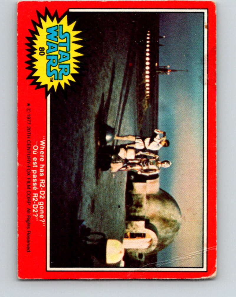 1977 OPC Star Wars #80 Where has R2-D2 gone? V34017