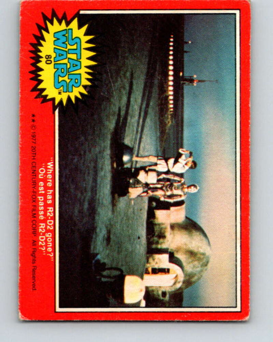 1977 OPC Star Wars #80 Where has R2-D2 gone?   V34020