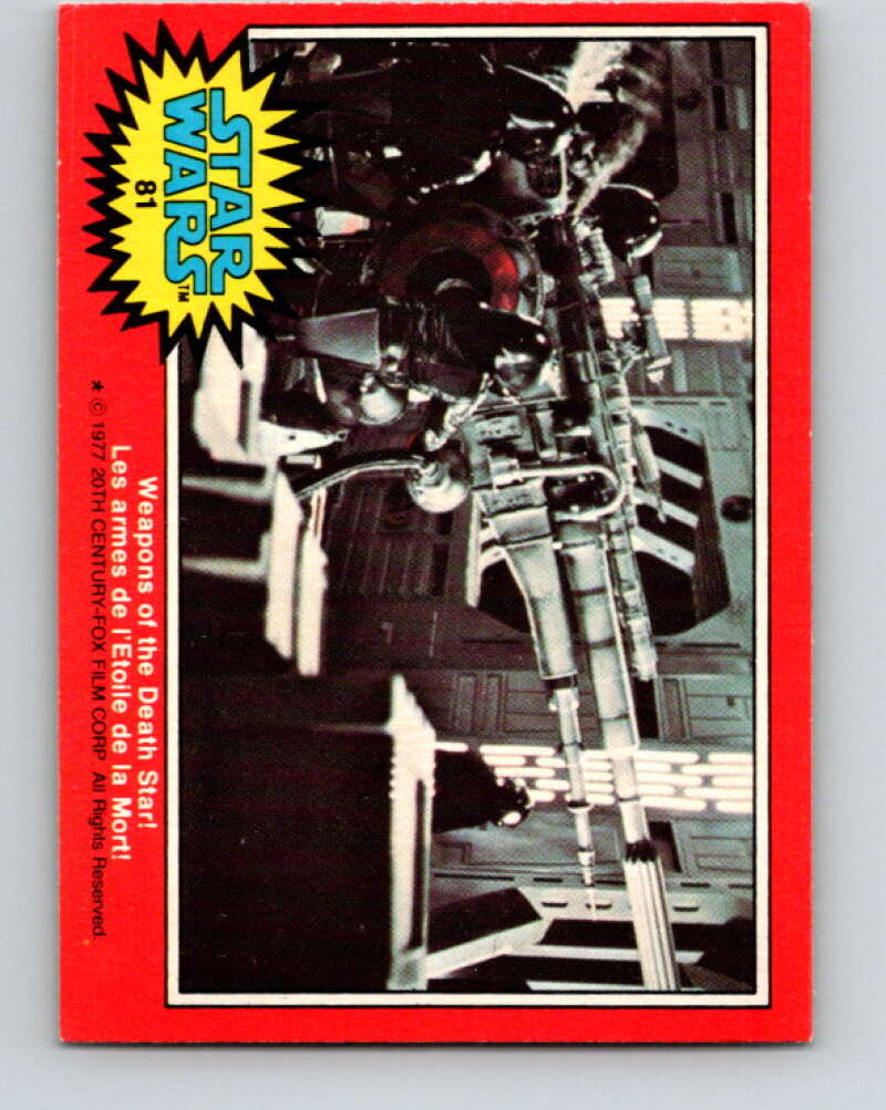 1977 OPC Star Wars #81 Weapons of the Death Star! V34023