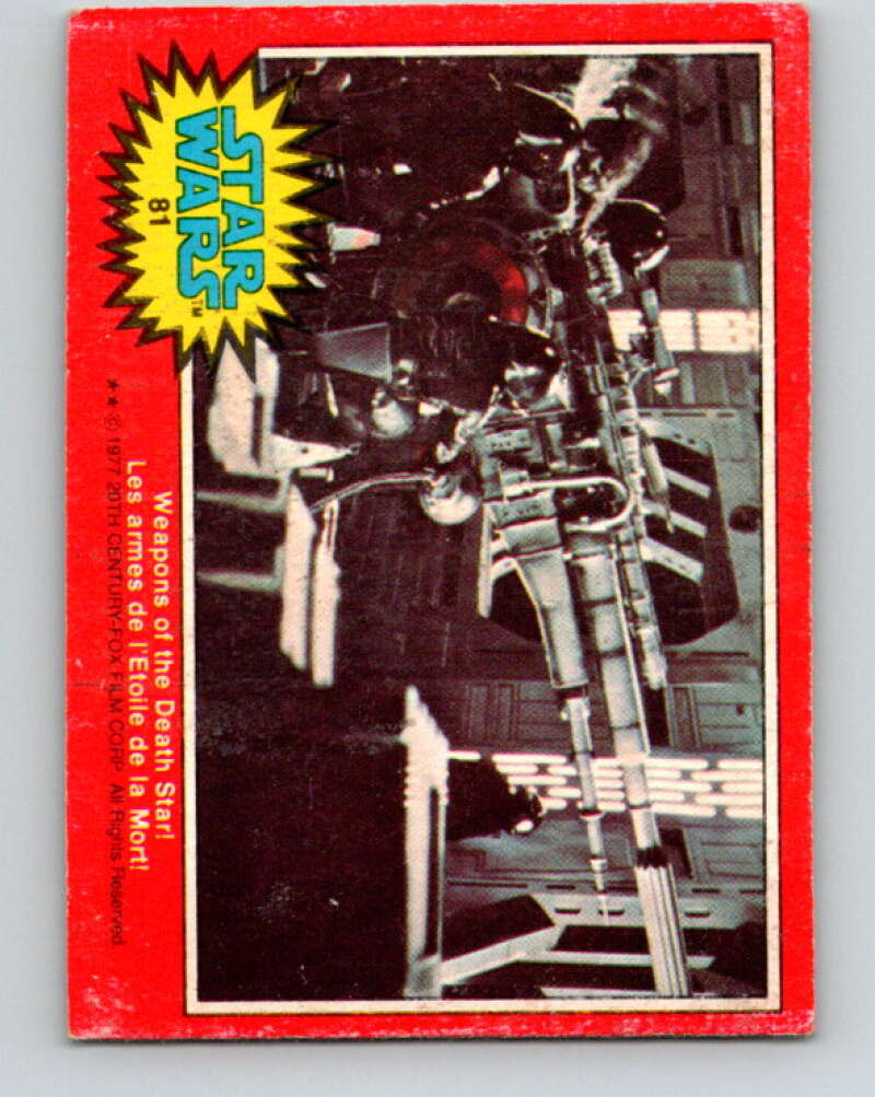 1977 OPC Star Wars #81 Weapons of the Death Star! V34026