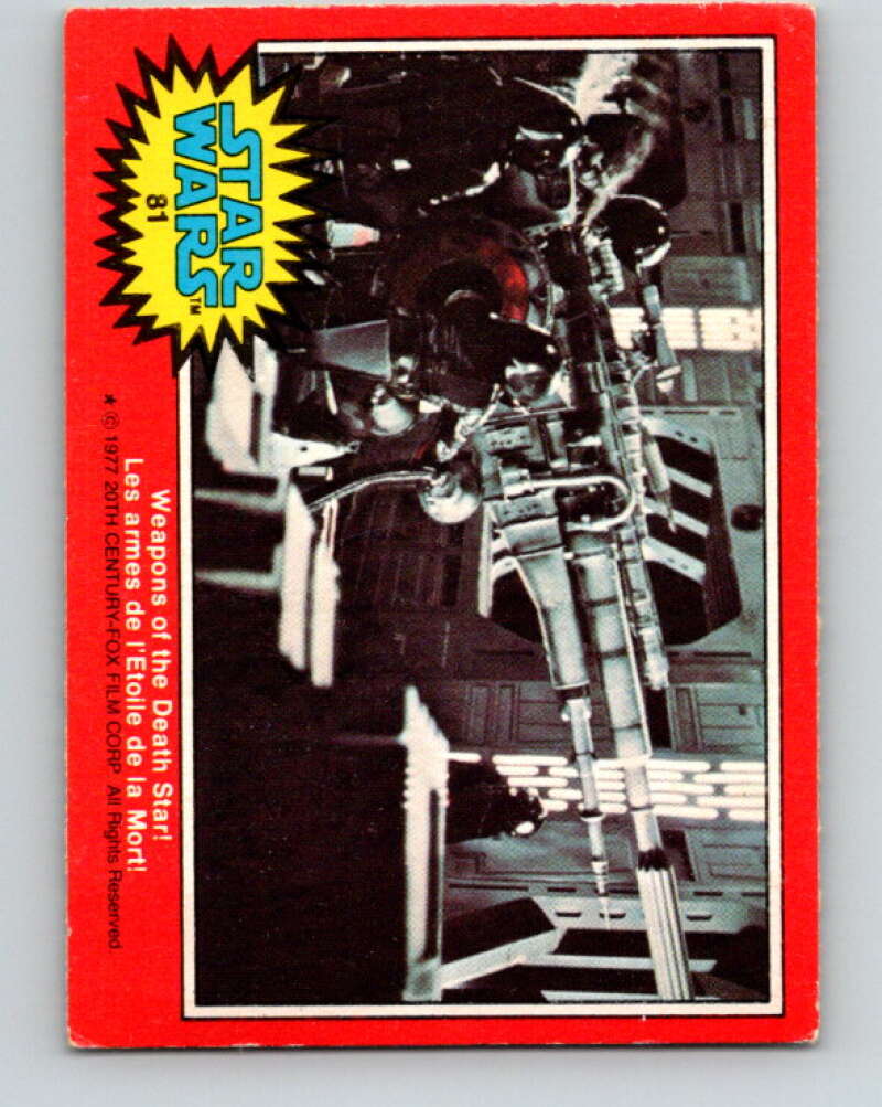 1977 OPC Star Wars #81 Weapons of the Death Star! V34028