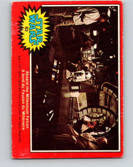 1977 OPC Star Wars #83 Aboard the Millennium Falcon   V34042