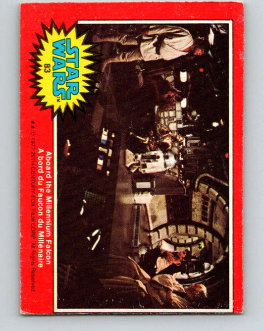 1977 OPC Star Wars #83 Aboard the Millennium Falcon   V34043